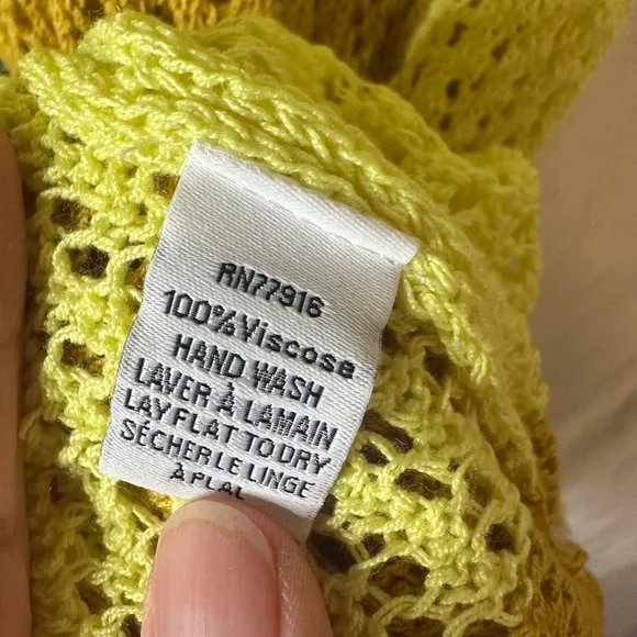 NWT Maeve Anthropologie Open Knit Polo Sweater One Size Striped Summer Layer - Picture 6 of 7